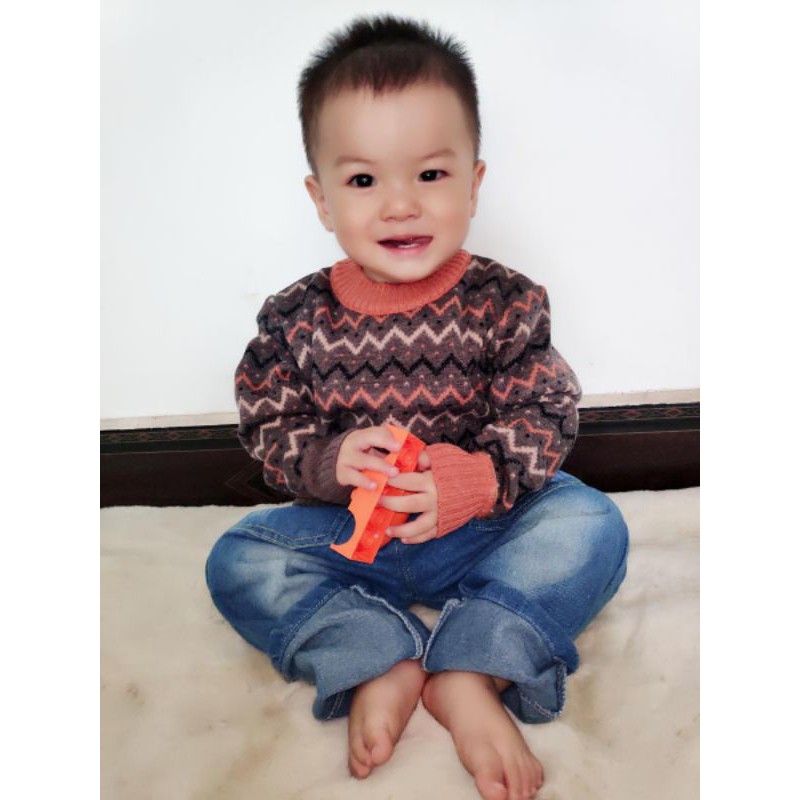 Áo len lót nỉ bông loại 1 hàng đẹp cho bé trai + gái