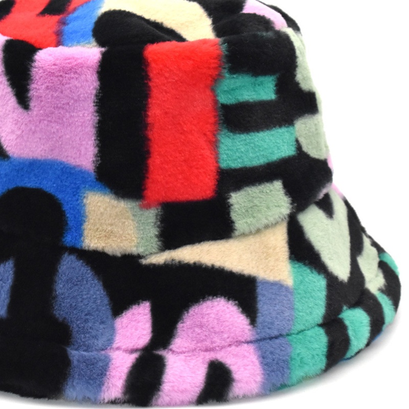 Nón Tai Bèo Lông Thỏ Giả Vành Rộng Không Có Vành Che Phủ Mặt Giữ Ấm