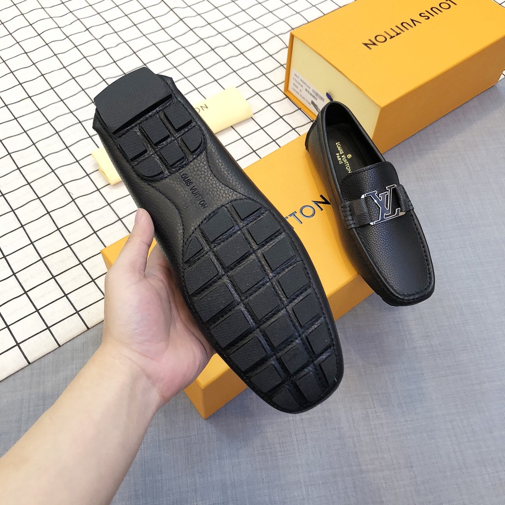 Giày tây lười nam cao cấp da thật Louis Vuitton LV thiết kế sang trọng và trẻ trung