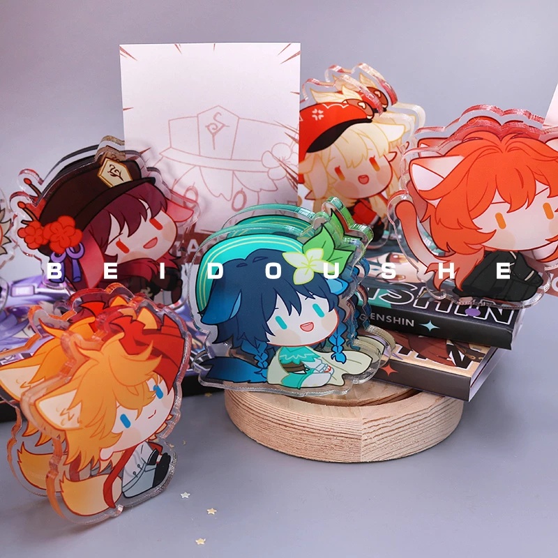 2021 mới genshin tác động gốc cosplay ngoại vi zhongli hutao đứng acrylic Chân đế