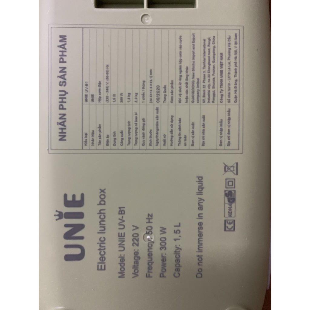 Hộp cơm văn phòng Unie UV-B1 | BigBuy360 - bigbuy360.vn
