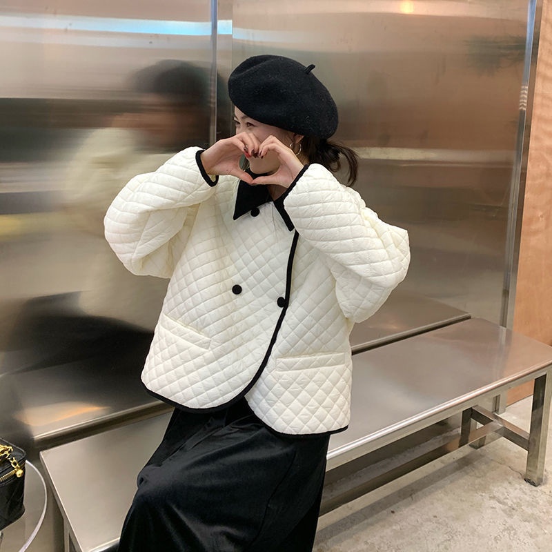 Áo khoác nữ tay dài họa tiết caro thời trang