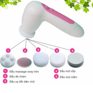 Máy rửa mặt, massage mặt 5 in 1