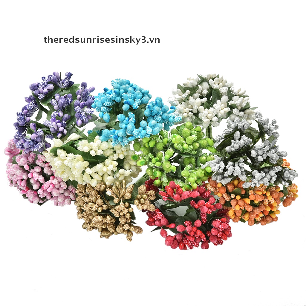 Bó 12 Cành Hoa Lụa Nhân Tạo Trang Trí Tiệc Cưới