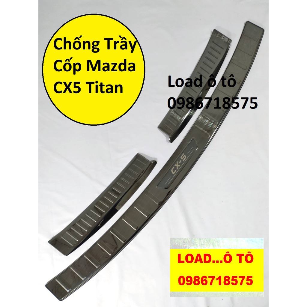 Chống Trầy cốp Trong Và Ngoài  Mazda CX5 2022-2018 (chất liệu titan)