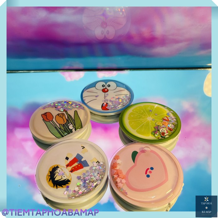 NHẪN ĐỠ ĐIỆN THOẠI CÓ GƯƠNG TẤT CẢ CÁC DÒNG ( POP SOCKET HÌNH HOẠT HÌNH GIAO MẪU BẤT KÌ )