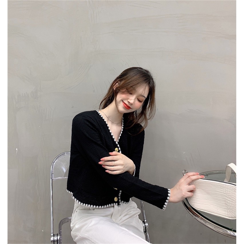 Áo Cardigan Dệt Kim Tay Ngắn Dáng Lửng Trẻ Trung Quyến Rũ Hợp Thời Trang  TOTICHAN AK20 | BigBuy360 - bigbuy360.vn