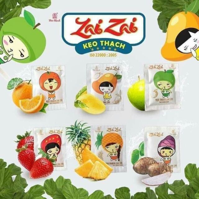 Kẹo thạch ZaiZai Đức Hạnh các vị hoa quả gói 400gr(combo 2 gói 50k)