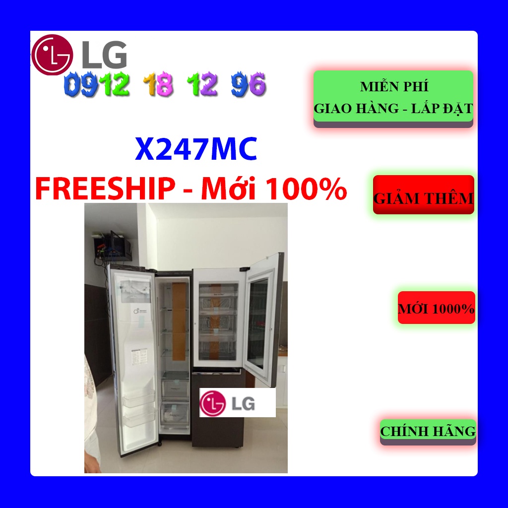 [Mã ELHAMS5 giảm 6% đơn 300K] FREESHIP - Tủ lạnh LG GR-X247JS Inverter 601 lít - GR-X247MC
