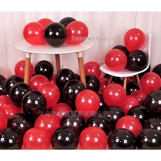 30 bóng nhũ tone đen đỏ trang trí sinh nhật