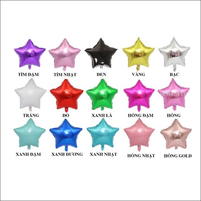 Bóng Hình Ngôi Sao 5 Cánh Nhiều Size Trang Trí Sinh Nhật - Kemshop K63
