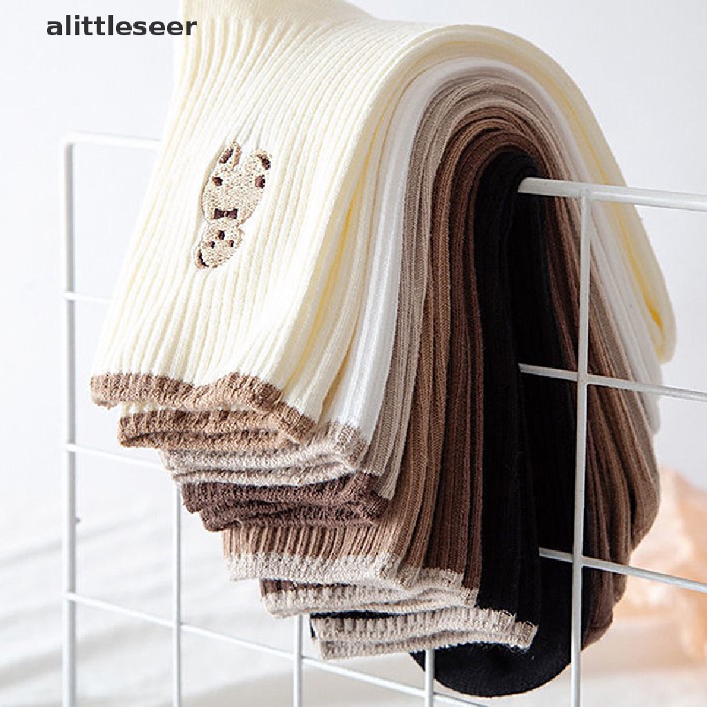 Set 5 Đôi Tất Thể Thao Dài Mềm Mại Thoáng Khí Thời Trang Cho Nữ