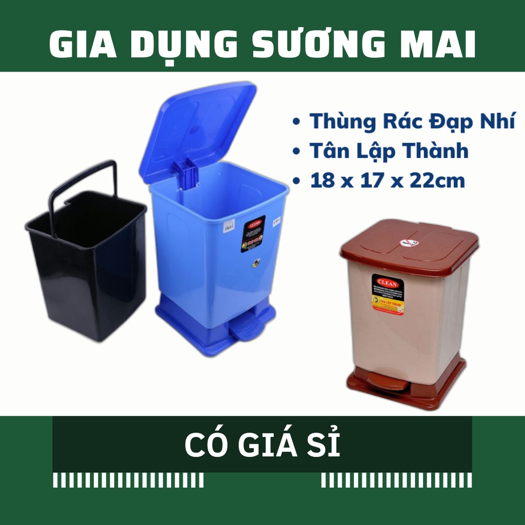 [Giá Sỉ] Thùng Rác Đạp Nhí Tân Lập Thành