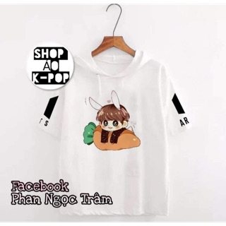 Áo Hoodie BTS JungKook in Chibi Tay Lỡ Cao Cấp