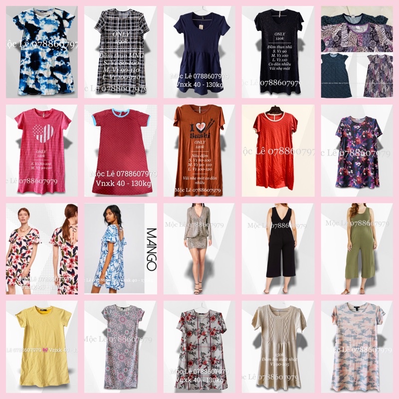 Đầm thun suông tay ngắn hoạ tiết vnxk xuất khẩu, trung niên, teen, bé gái size đại, loose dress