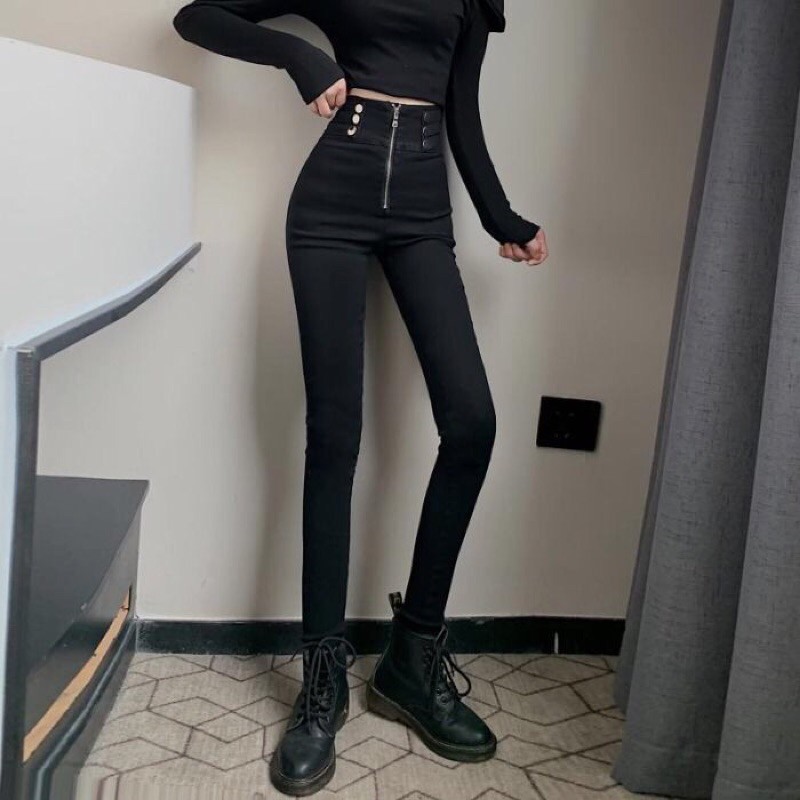 Quần Giả Bò Co Dãn Kéo Khoá { Sẵn Hàng } | BigBuy360 - bigbuy360.vn