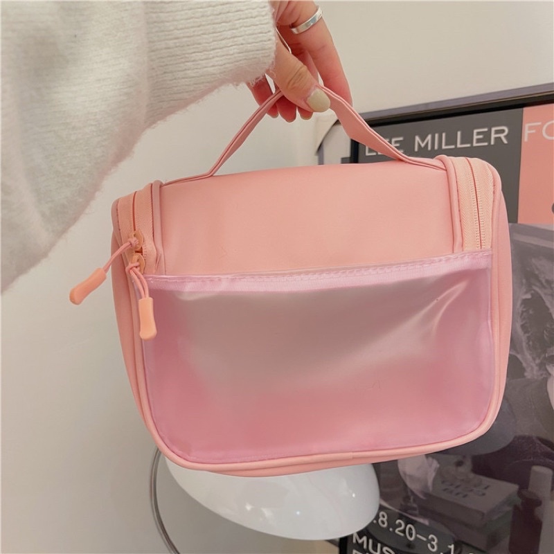 Túi đựng mỹ phẩm Washbag trong suốt chống thấm nước đi du lịch tiện lợi-Tiệm Cói Cô Lê