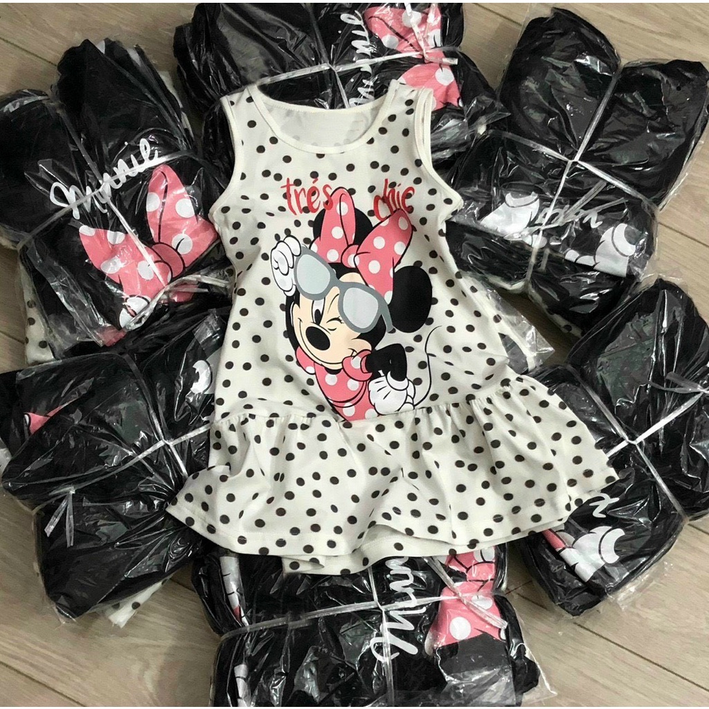 Váy chấm bi đuôi cá Minnie dễ thương cho bé gái