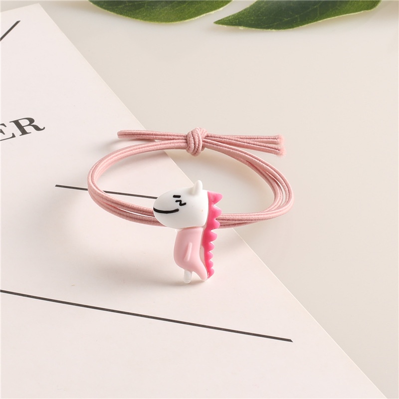 Dây buộc tóc bằng cao su co giãn mặt hình robot/sư tử/khủng long/đám mây dễ thương cho nữ