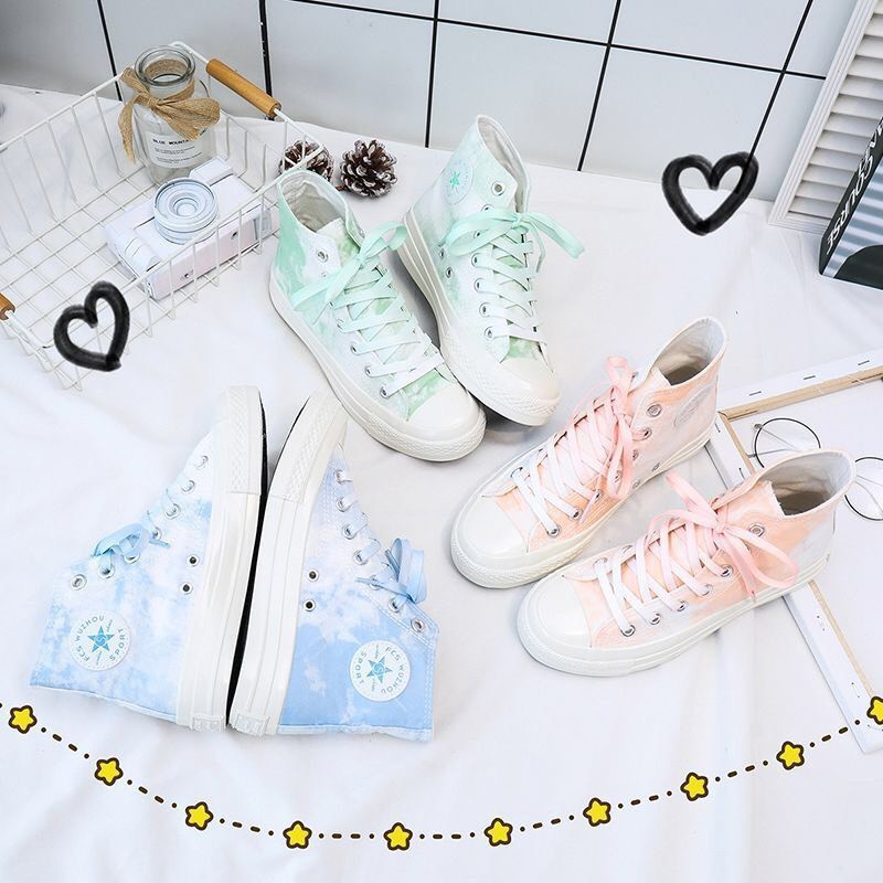 Giày Cổ Cao Ulzzang CV Loang Full box