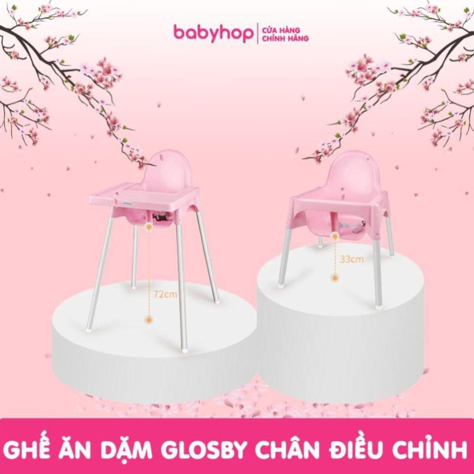 Cato123 Nanami Ghế ăn dặm cho bé trai bé gái Glosby Babyhop kèm mặt bàn, ăn dặm kiểu nhật và BLW, 2 chế độ chân