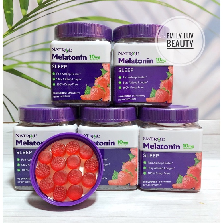 [ Phú Nhuận] Kẹo dâu Na_Trol_Melatonin hỗ trợ giấc ngủ