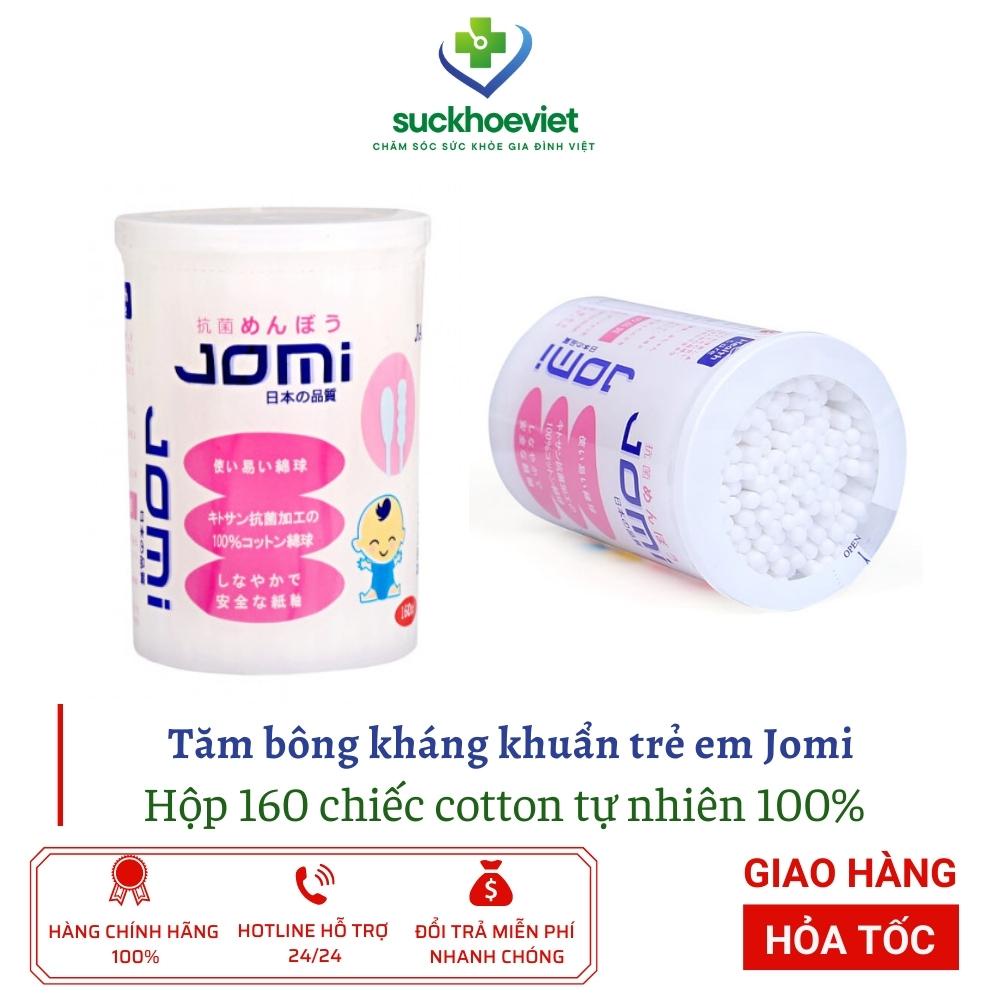 Tăm bông trẻ em Jomi kháng khuẩn, tăm bông sơ sinh (Hộp 160 chiếc)