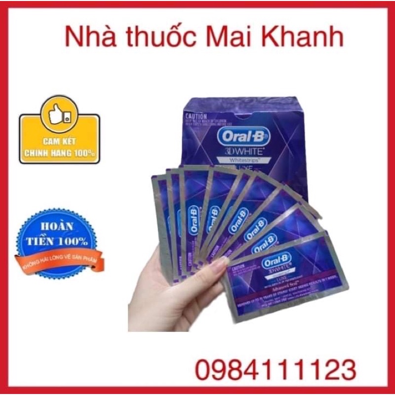 [Bán Lẻ] Miếng dán tẩy trắng răng Oral-B