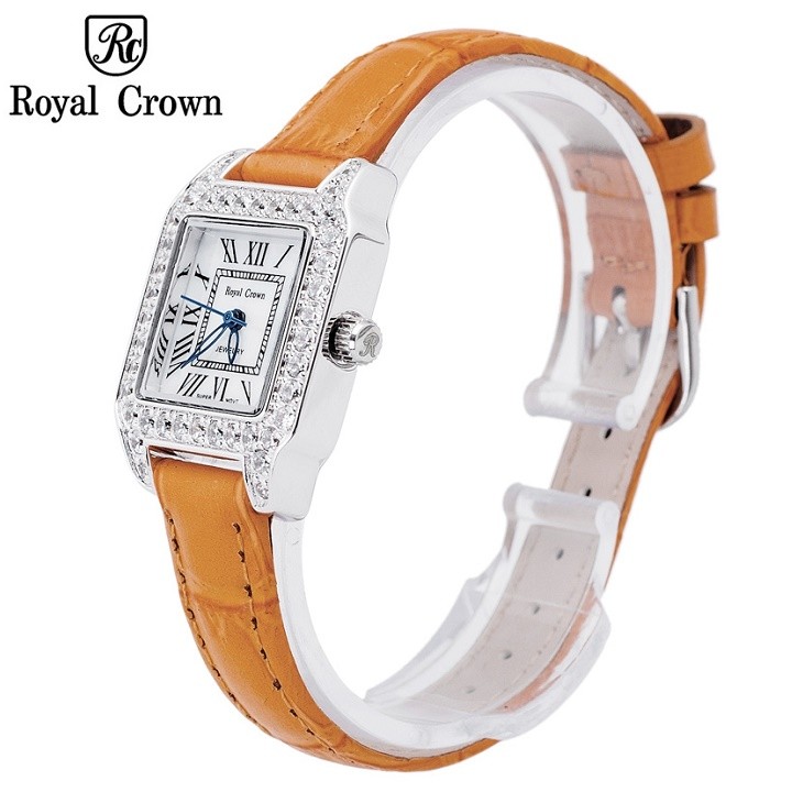 Đồng hồ nữ Chính Hãng Royal Crown 6104 dây da đỏ
