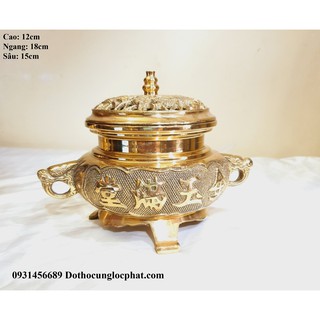 Đỉnh đốt trầm (2 Cỡ ) Đồng cao cấp Vĩnh Tiến hình thật shop chụp.