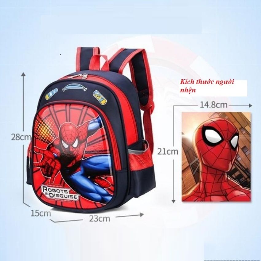 Cặp balo học sinh đi học mầm non mẫu giáo bé trai bé gái in hình elsa, siêu nhân bl002 phù hợp cho bé từ 1 đến 5 tuổi