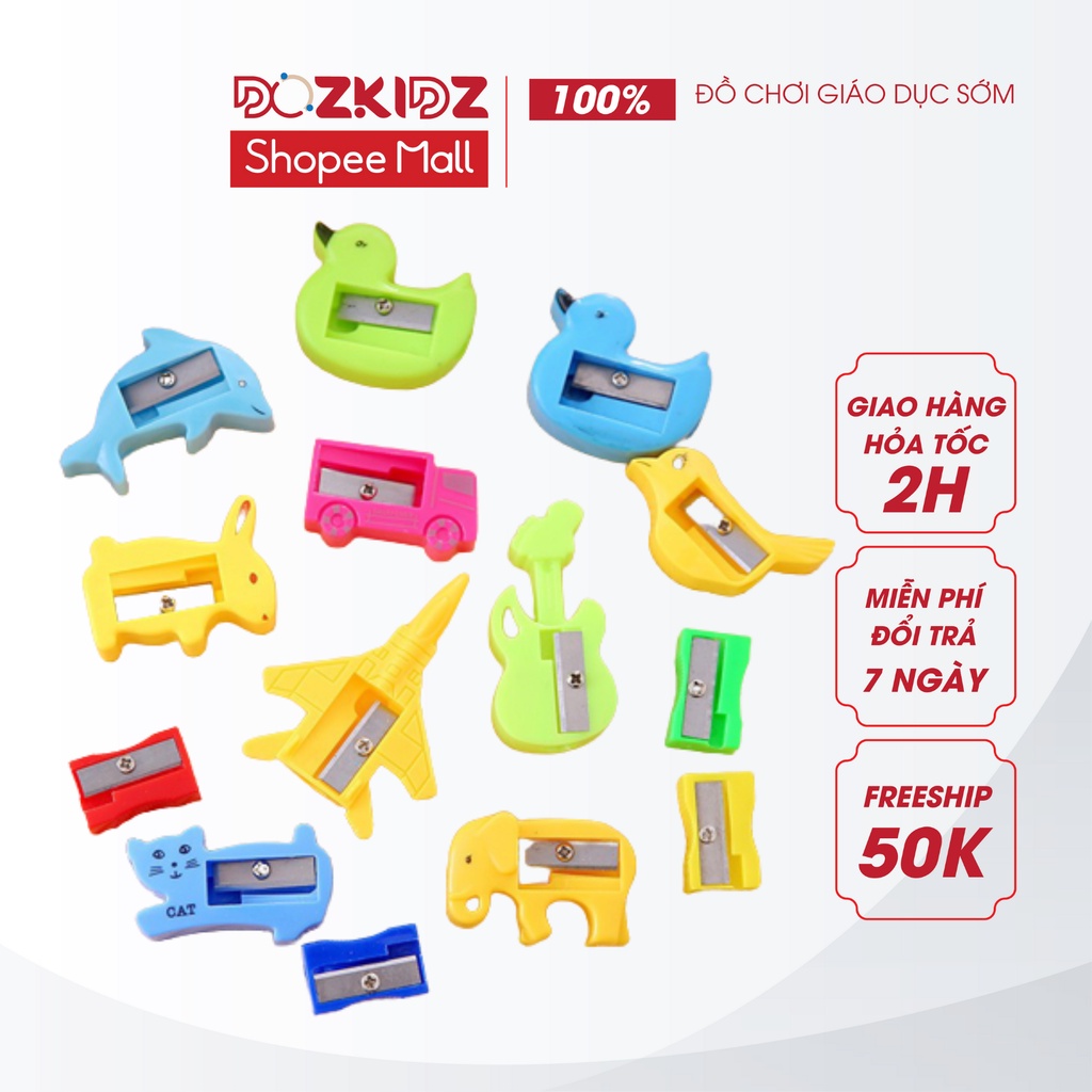Gọt bút chì giá rẻ các hình con vật, phương tiện giao thông ngộ nghĩnh cho bé - DOZKIDZ