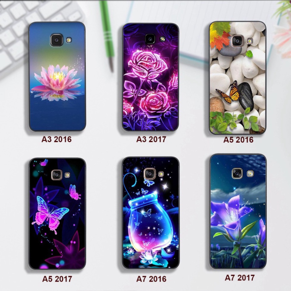ốp sam sung in hình HOA cho máy ss A3-A5-A7-2016-2017