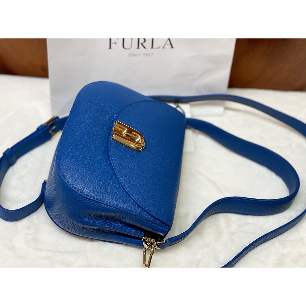 Túi xách nữ chính hãng Furla 1927 Size 20cm sleek xanh biển diện hè chuần luôn bài