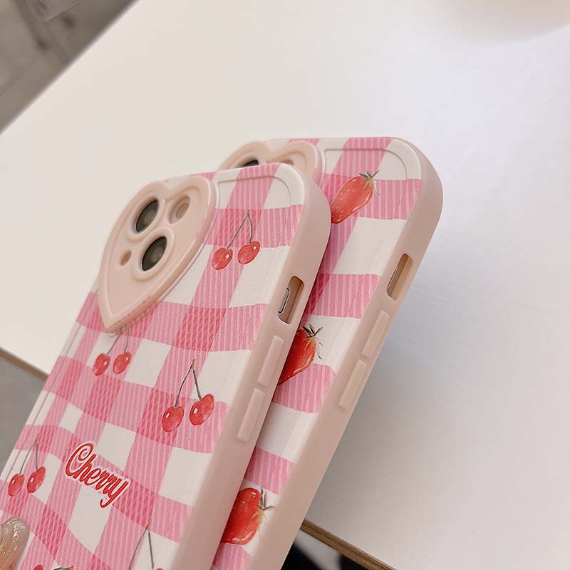 Ốp Điện Thoại Mềm Chống Sốc In Hình Dâu Tây/Cherry Cho iPhone 13 12 11 Pro Promax 6 6S 7 8 Plus X XR XSMax SE