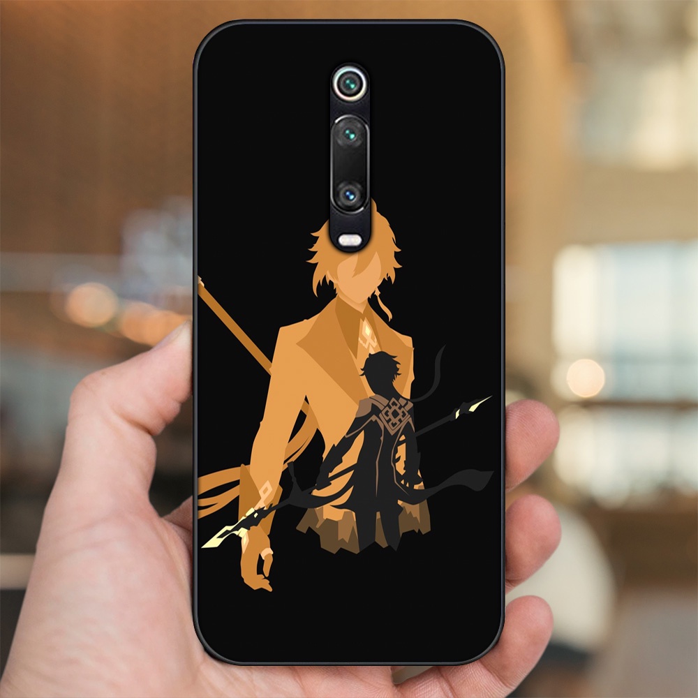 Ốp lưng Xiaomi K20, K20 Pro, Mi 9T viền đen in hình Zhongli Genshin Impact