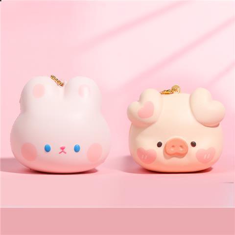 Gigi Jiji Đồ chơi giải nén móc khóa heo mềm dễ thương Đồ chơi giải nén thoải mái và hồi phục chậm