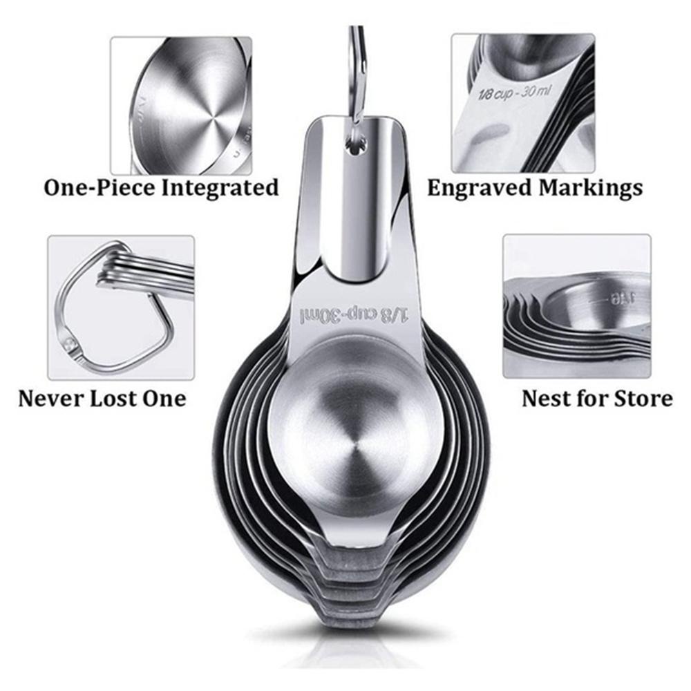 Set 13 Muỗng Đo Lường Gia Vị Bằng Thép Không Gỉ Chất Lượng Cao