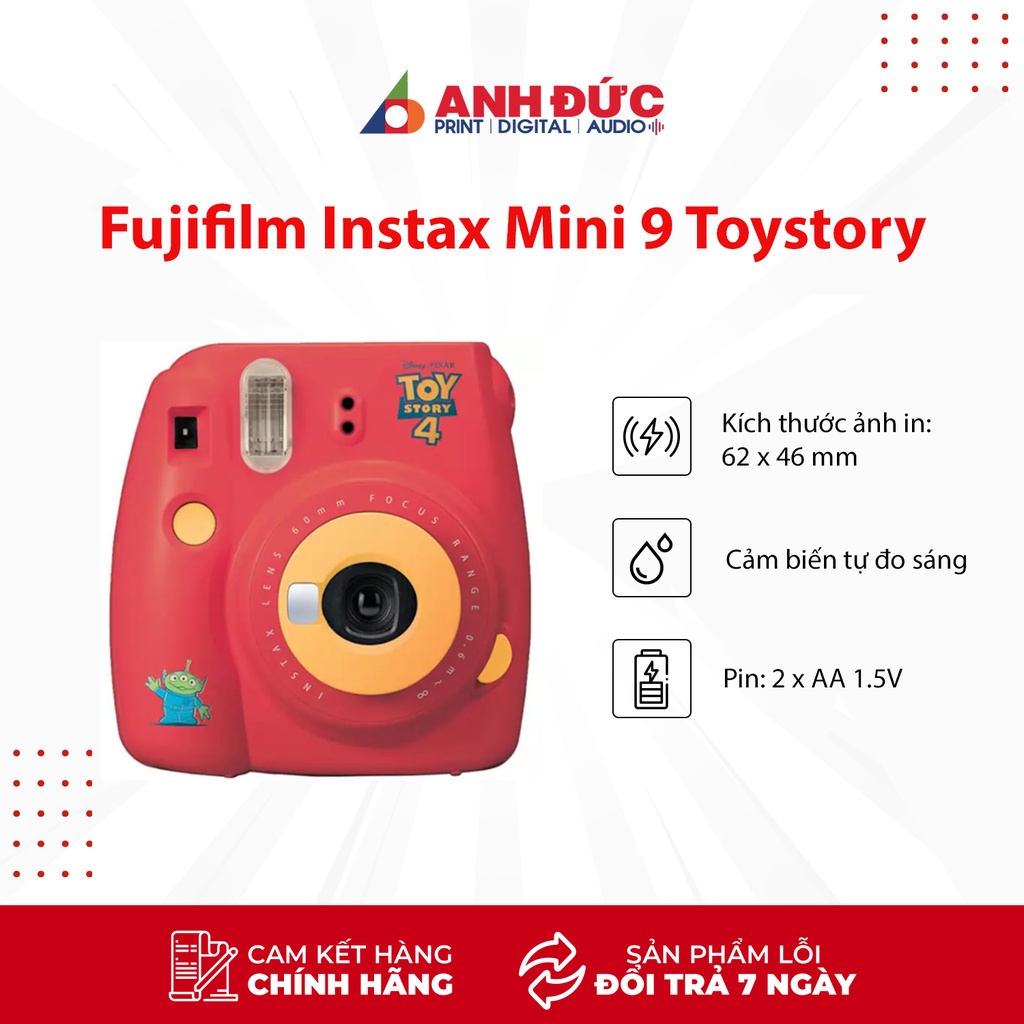 Máy chụp ảnh lấy liền Fujifilm Instax MINI 9 TOY STORY (Phiên bản đặc biệt) - Tặng 10 Phim Instax