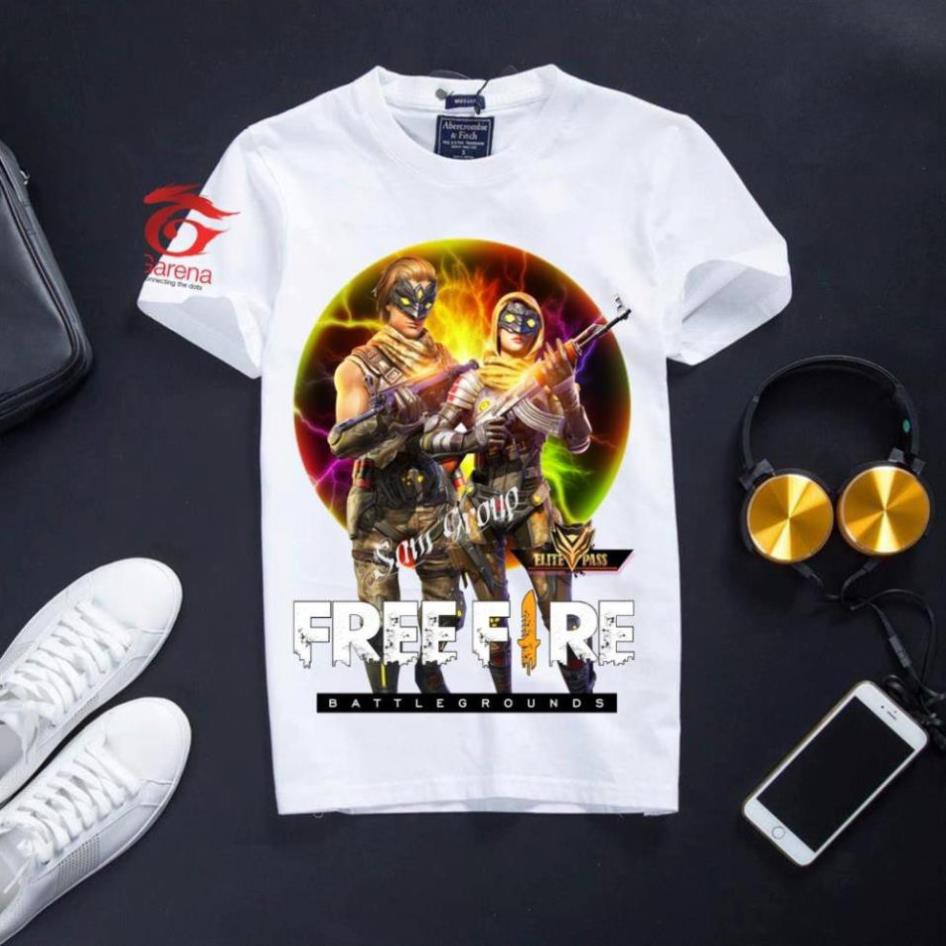 Áo Thun Free Fire Màu Trắng Cực Đẹp - Thẻ Vô Cực Mùa 15