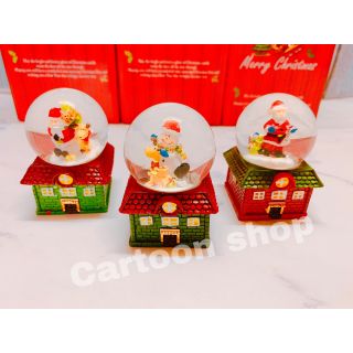 Quả cầu tuyết 7cm ông già Noel người tuyết - quà tặng giáng sinh