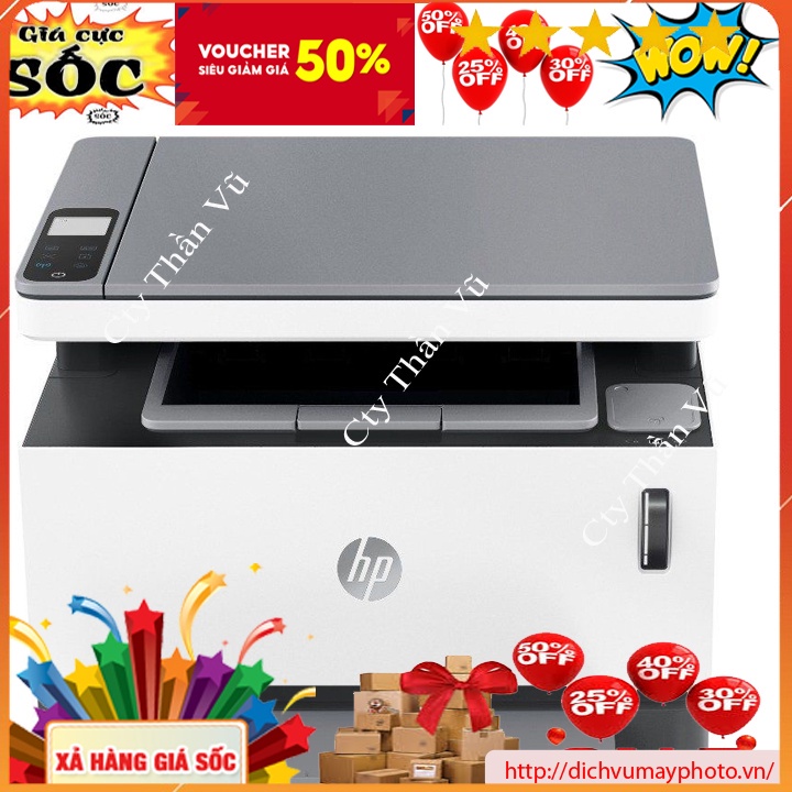 Máy in đen trắng A4 HP Neverstop Laser MFP1200w đa năng in đen trắng Scan copy in wifi