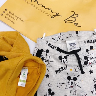 Bộ nỉ Mickey xám vàng