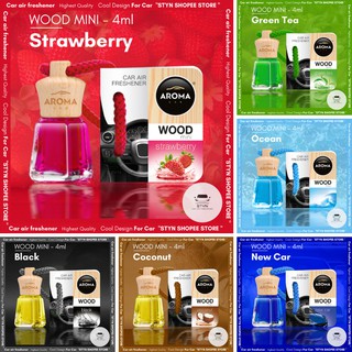 Tinh dầu thơm treo xe ô tô AROMA CAR Wood Mini 4ml