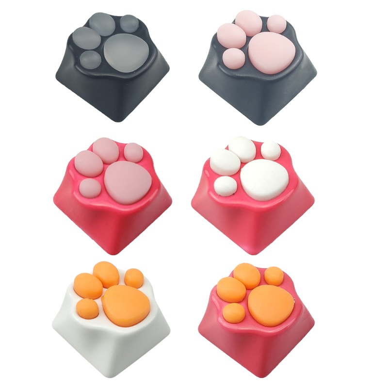Nút Bàn Phím Bằng Silica Hình Chân Mèo Hoạt Hình Thay Thế Cho Cherry MX Switches Kitty