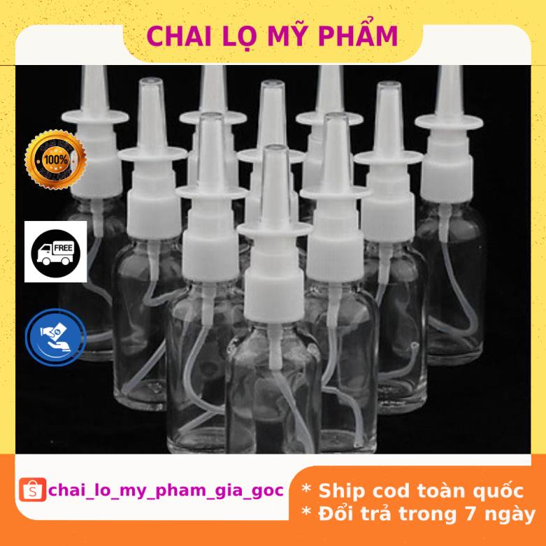 Chai xịt mũi thẳng Thủy tinh 5ml/10ml/20ml/30ml đựng dung dịch