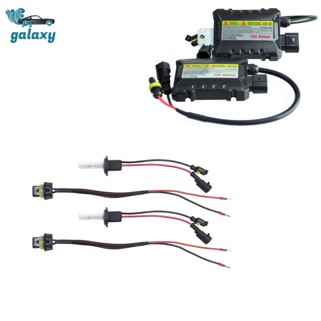Set 2 đèn pha Xenon 55W H7 kèm bộ chấn lưu và phụ kiện lắp đặt dành cho ô tô