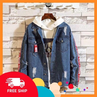 Áo khoác jean nam xanh nhạt cao cấp cực đẹp - mẫu mới 2019