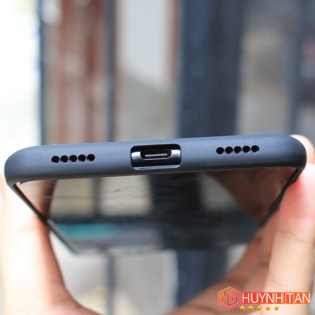 Ốp lưng Xiaomi Mi Max 3 vân vải Jean chống bám vân tay,Màu đen