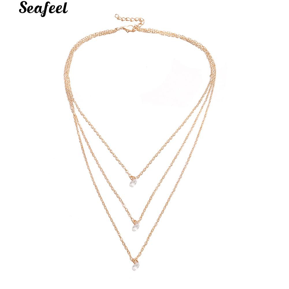 Vòng cổ choker 3 lớp đính đá pha lê